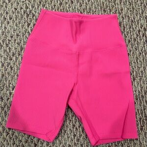 ZYIA Women's Fuchsia Ribbed Bike Shorts